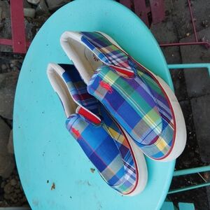 Plaid Slip-On Kids Shoes